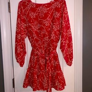 Coral Floral Flying Tomato Dress